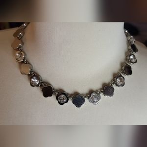 silver swarovski necklace